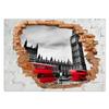 Feeby Photo Wallpaper Abstract City Hole in the Wall 450 x 315 cm Red XXL Nonwoven view 2
