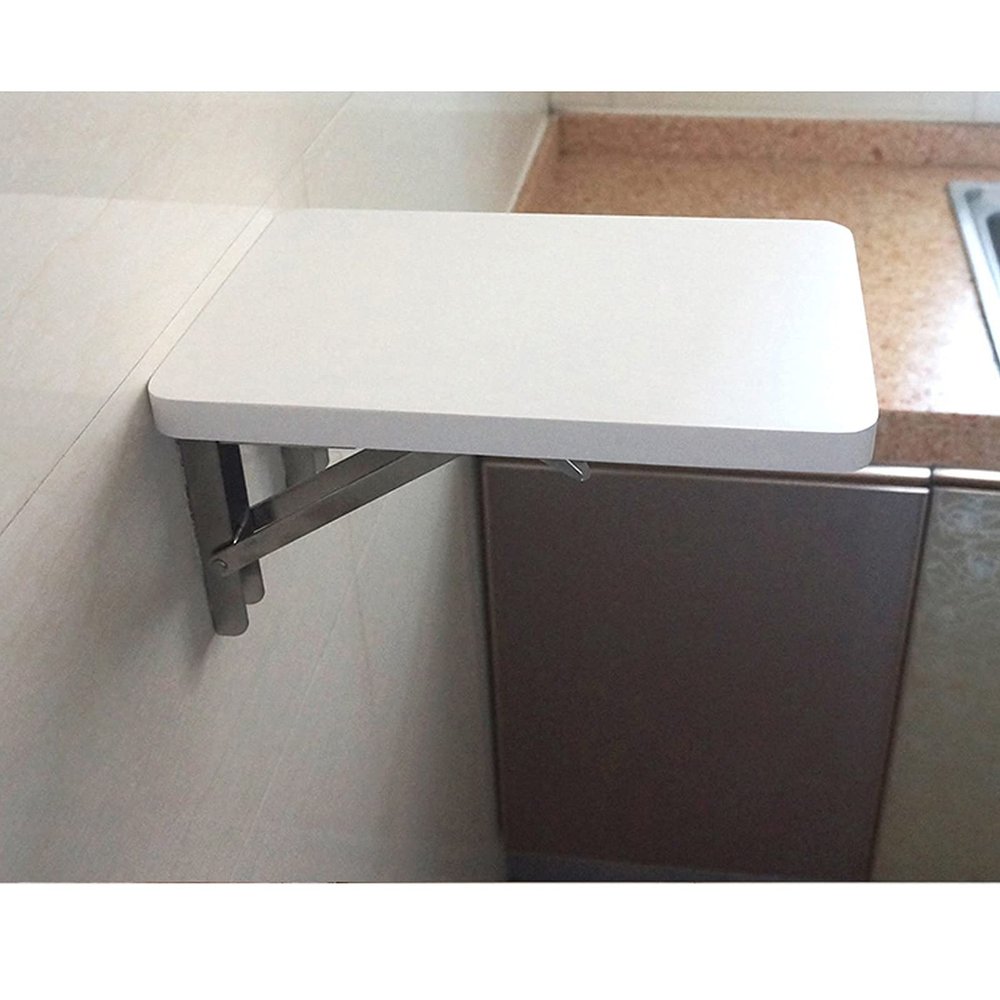 Wall-Mounted Wooden Folding Table and Drop-Leaf Desk