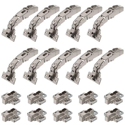 siwitec Blum CLIP top 155° Inset Hinge with BLUMOTION, Nickel-Plated, 10-Pack
