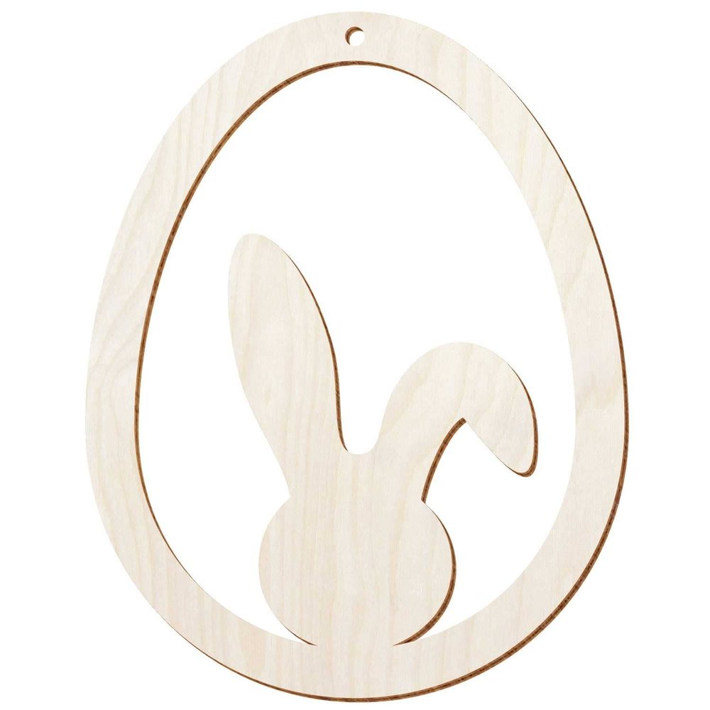 Wooden Decorative Easter Eggs V1 – Natural Birch – Easter Crafts & Decor