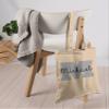 Personalized Cotton Tote Bag with Initial and Name – Natural White, One Size view 3