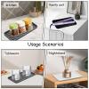 WUMUZAI Silicone Mat for Hair Tools, Heat-Resistant Curling Iron Pad and Flat Iron Holder, Gray view 2