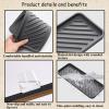 WUMUZAI Silicone Mat for Hair Tools, Heat-Resistant Curling Iron Pad and Flat Iron Holder, Gray view 3