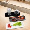 WUMUZAI Silicone Mat for Hair Tools, Heat-Resistant Curling Iron Pad and Flat Iron Holder, Gray view 4