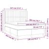 vidaXL Box Spring Bed with Mattress Blue 140 x 200 cm Fabric view 3