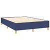 vidaXL Box Spring Bed with Mattress Blue 140 x 200 cm Fabric view 4