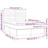 vidaXL Box Spring Bed with Mattress Dark Blue 55.1 x 74.8 in Velvet view 3