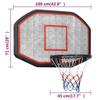 vidaXL Basketball Hoop with Backboard Black 109 x 71 x 3 cm Polyethylene view 2