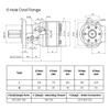 Flowfit Hydraulic Motor 406.4 cc/rev, 6-Hole Magneto Flange, 35 mm Parallel Shaft view 2