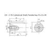 Flowfit Hydraulic Motor 406.4 cc/rev, 6-Hole Magneto Flange, 35 mm Parallel Shaft view 3