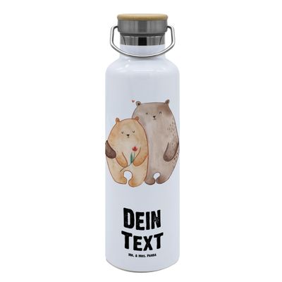 Mr. & Mrs. Panda Personalized Stainless Steel Water Bottle Bear Love