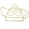 DRW Gold-Plated Metal Teapot, 27 x 19 x 1.7 cm view 1