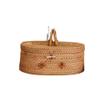 MYLPDZSW HHF Woven Rattan Oval Storage Basket, 1 Pack view 2