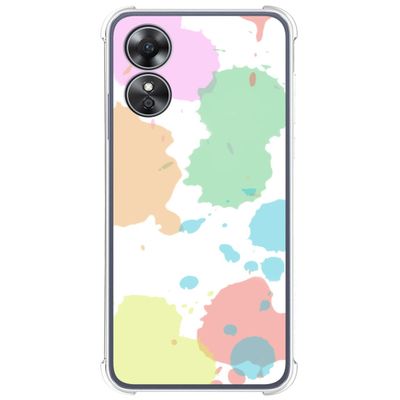 Tumundo Silicone Smartphone Case for Oppo A17, Shockproof, Watercolor 05 Pattern