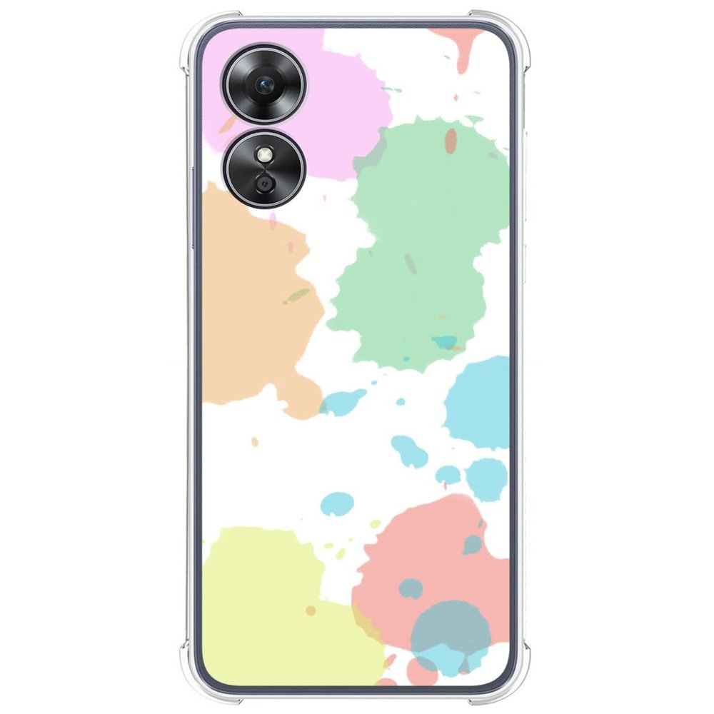 Tumundo Silicone Smartphone Case for Oppo A17, Shockproof, Watercolor 05 Pattern