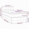 vidaXL Box Spring Bed with Mattress & LED, Light Gray, 90x200 cm, Velvet view 3