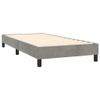 vidaXL Box Spring Bed with Mattress & LED, Light Gray, 90x200 cm, Velvet view 4