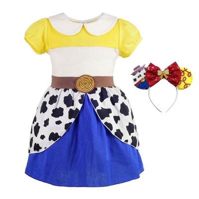 Lito Angels Cowgirl Costume Dress with Headband for Girls, Size 4–5 Years, 110 (Tag No. 120)