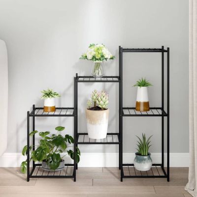 Chusui Flower Stand, 83 x 25 x 80 cm, Black Iron