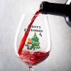 Rimego Santa and Christmas Tree Wine Glasses for Women, 2-Piece Set, 11 oz view 1
