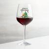 Rimego Santa and Christmas Tree Wine Glasses for Women, 2-Piece Set, 11 oz view 3