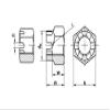 100 pcs. Castellated Nuts DIN 935 Fine Thread M18 x 1.5 - Steel view 2
