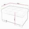 Mirjan24 Niko Gro Upholstered Stool with Quilted Seat (Matana 01) view 3