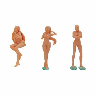 ZEDACAKAI 3-Piece 1:35 Gao Cold Seated Female Figure Set, Loli Pose, GK, Unpainted
