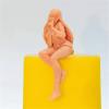 ZEDACAKAI 3-Piece 1:35 Gao Cold Seated Female Figure Set, Loli Pose, GK, Unpainted view 3