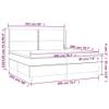 vidaXL Box Spring Bed with Mattress & LED, Blue, 200 x 200 cm, Fabric view 3
