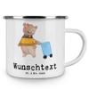 Mr. & Mrs. Panda Personalized Enamel Mug with Name – Waste Collection Worker Heart view 3