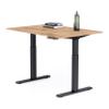 MOBILI FIVER Clara Adjustable Desk 120 x 80 cm, Rustic Oak with Black Legs view 2