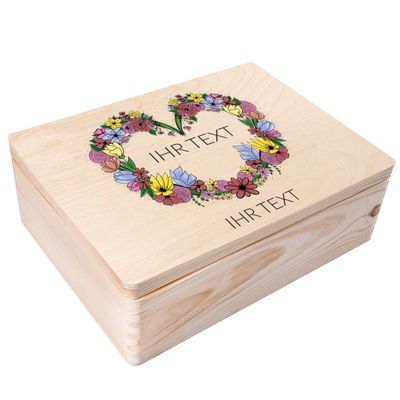 Creative Deco Personalized Wooden Gift Box | Your Text