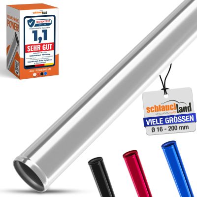 1 pc | 100 cm Polished Aluminum Tube, 57 mm OD, Beaded | 1–10 pcs & 13–200 mm Diameter Options | Automotive Intercooler/Turbo Hose Connection | Premium