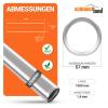 1 pc | 100 cm Polished Aluminum Tube, 57 mm OD, Beaded | 1–10 pcs & 13–200 mm Diameter Options | Automotive Intercooler/Turbo Hose Connection | Premium view 2