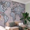 murando Premium Non-Woven Photo Wallpaper, World Map, 350 x 256 cm, Bedroom view 2