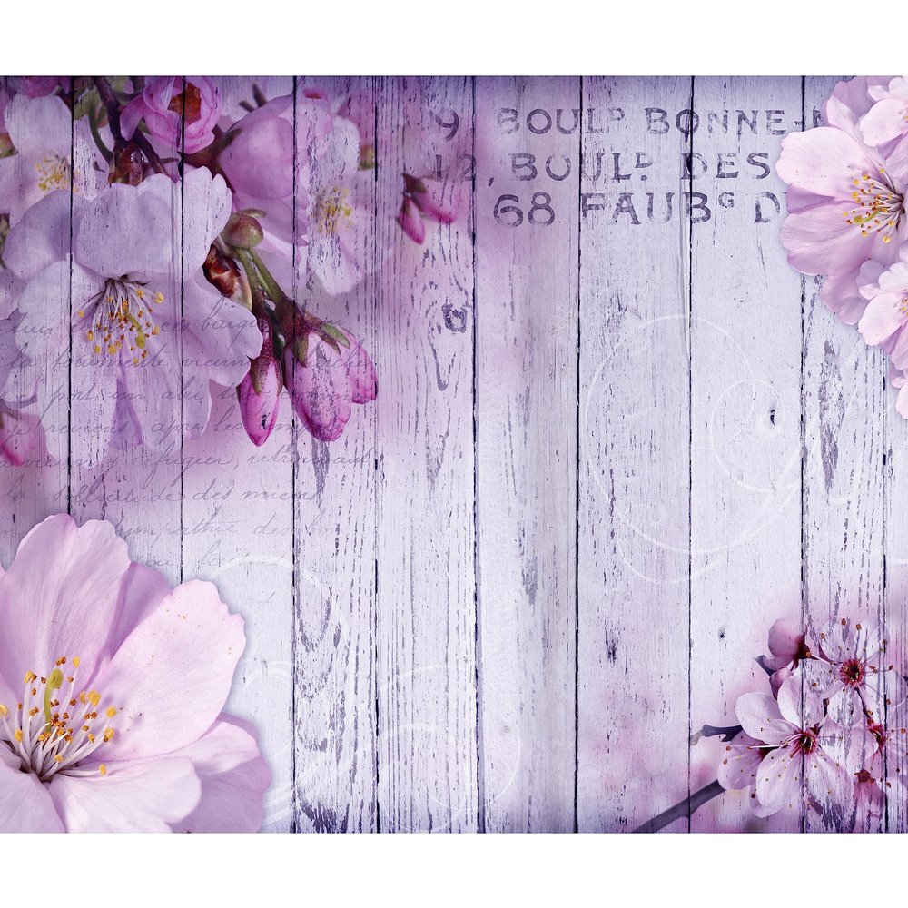 murando - Premium Non-Woven Photo Wallpaper, Flowers, 350 x 256 cm, Modern Bedroom