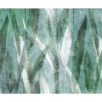 murando - Premium Non-Woven Photo Wallpaper, Abstract Leaves, 200 x 140 cm, Living Room