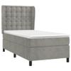 vidaXL Box Spring Bed with Mattress Light Gray 100x200 cm Velvet view 1
