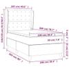 vidaXL Box Spring Bed with Mattress Light Gray 100x200 cm Velvet view 3