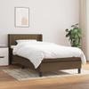vidaXL Box Spring Bed with Mattress Dark Brown 100x200 cm Fabric view 2