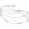 vidaXL Box Spring Bed with Mattress Dark Brown 100x200 cm Fabric view 3