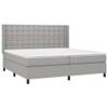 vidaXL Box Spring Bed with Mattress Light Gray 200x200 cm Fabric view 1