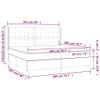vidaXL Box Spring Bed with Mattress Light Gray 200x200 cm Fabric view 3