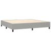 vidaXL Box Spring Bed with Mattress Light Gray 200x200 cm Fabric view 4