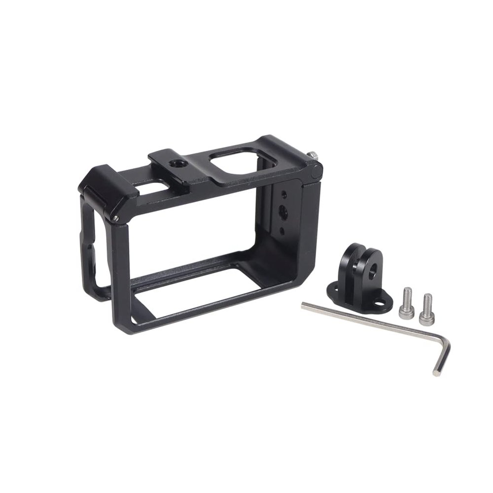 FEICHAO Camera Protective Cage with Cold Shoe Mount, 1/4-Inch Thread, for OSMO Action 3