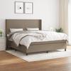 vidaXL Box Spring Bed with Mattress Taupe 180x200 cm Fabric view 2