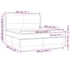 vidaXL Box Spring Bed with Mattress Taupe 180x200 cm Fabric view 3