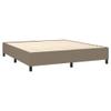 vidaXL Box Spring Bed with Mattress Taupe 180x200 cm Fabric view 4
