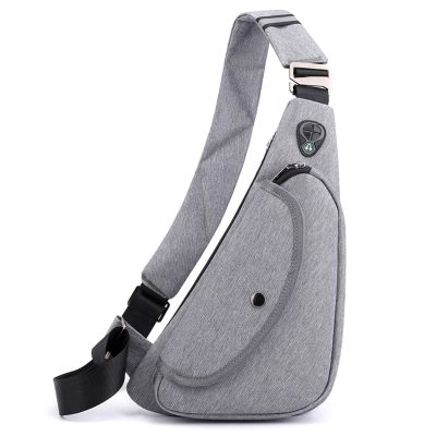 ADITAM Men's Sling Bag, Lightweight Crossbody Chest Pack, Gray